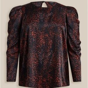 New Satin Puff Long Sleeve Top